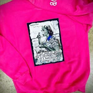 Whiskey Biz women’s graphic crew